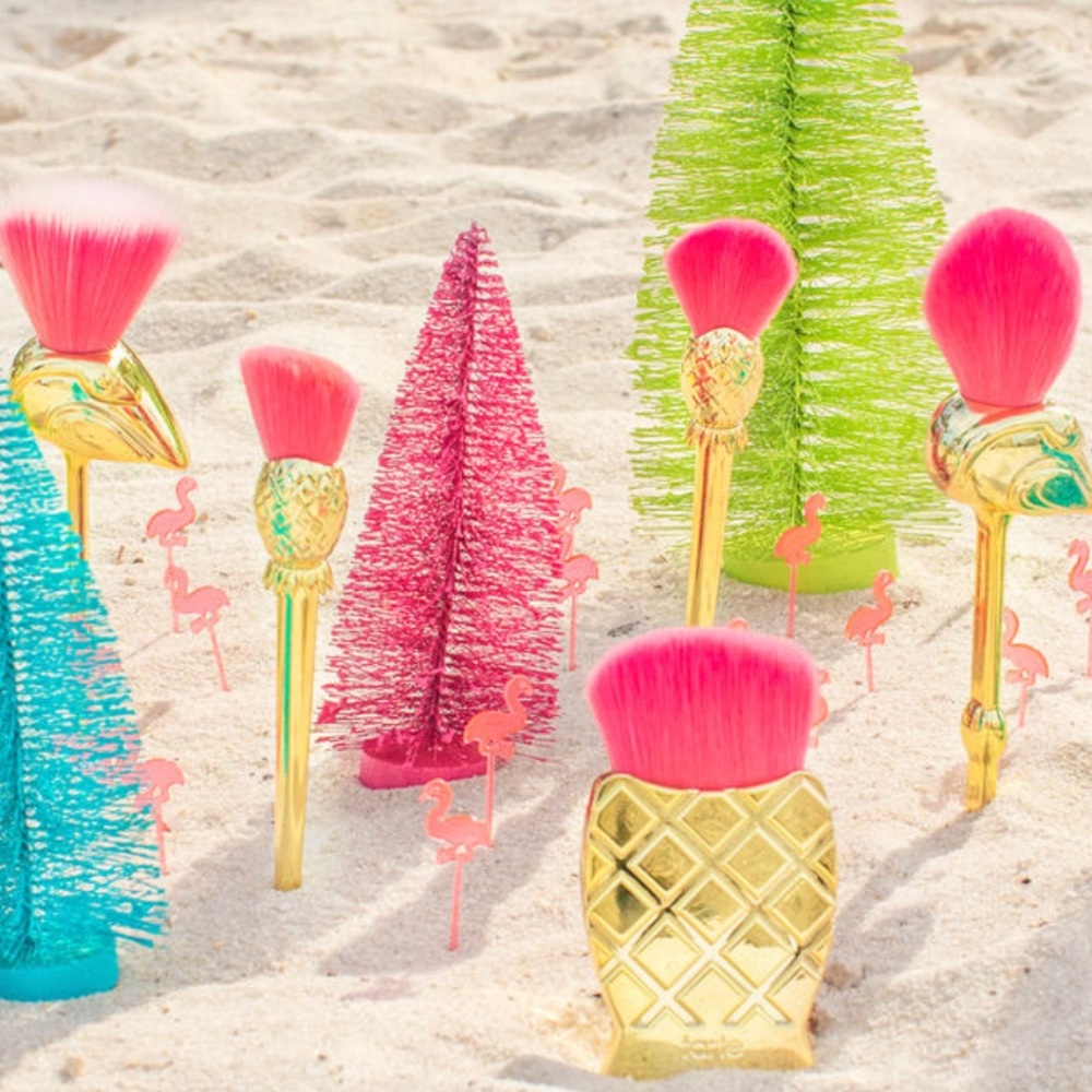 NIB Tarte Let's Flamingle 5-Piece Brush Set - Picture 6 of 6